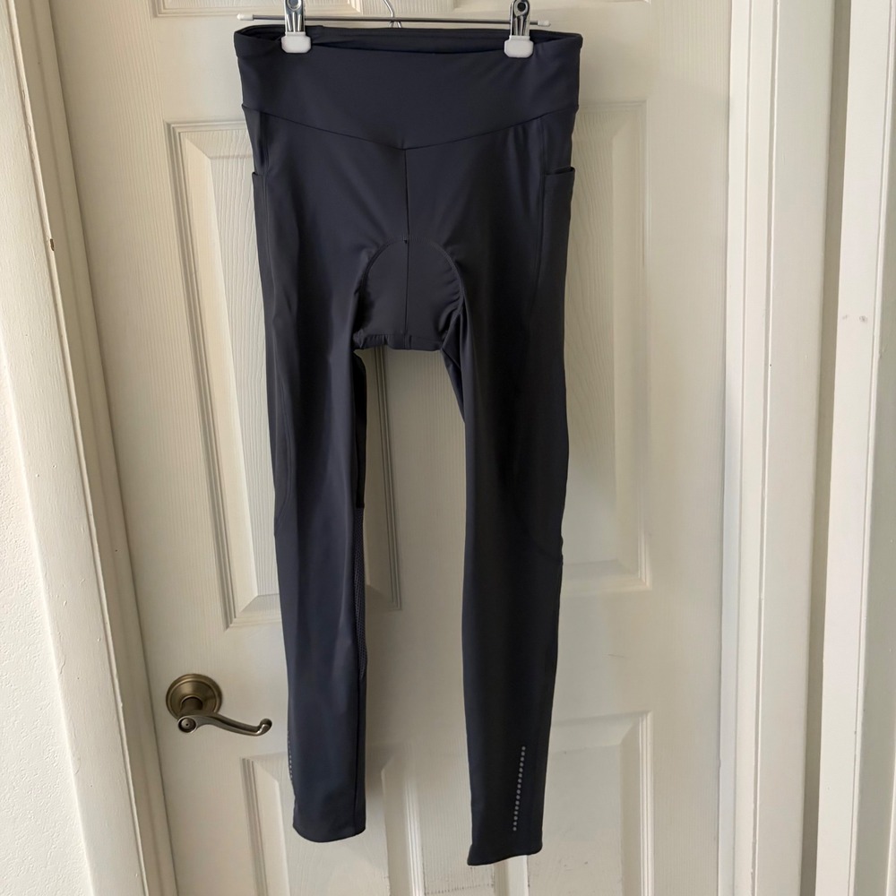 ANIVIVO Cycling Leggings XL NWT Padded Bike Pants Black High Waist Pockets